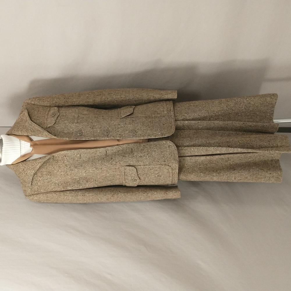 Amazing Vintage Irish Tweed Wool Suit Skirt Blazer Jacket Paul Costelloe Classic